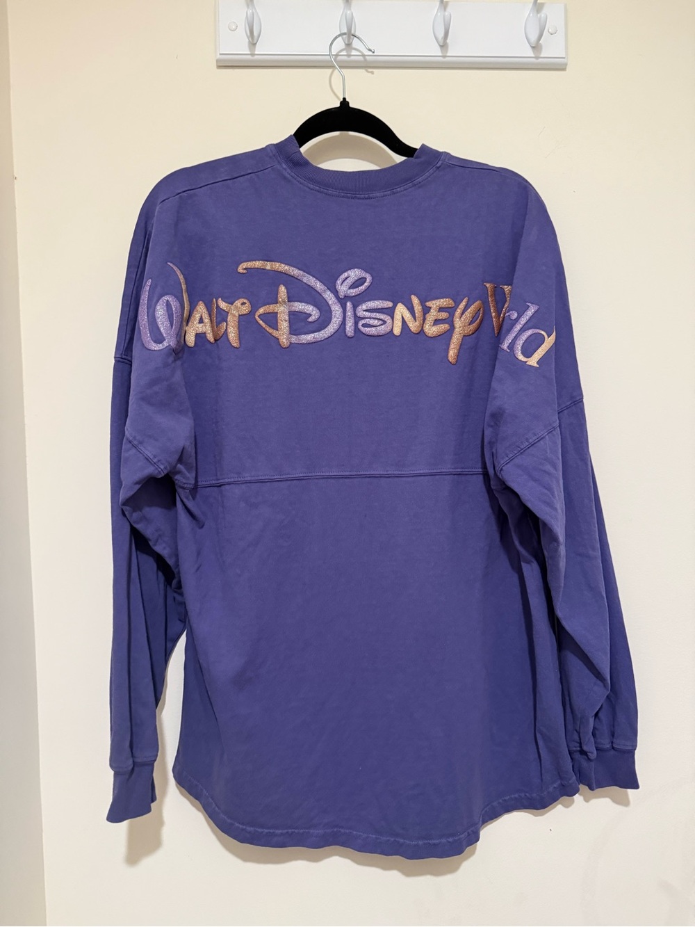 Disney Purple Long Sleeve Spirit Jersey with Gold Castle Logo